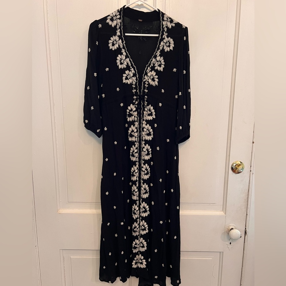 Free People Embroidered Fable Midi Dress View 2